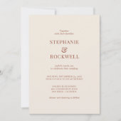 Minimalistisch Sinaasappel bruiloft door Terracott Kaart (Voorkant)