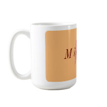 Minimalistisch Sinaasappel en donkerrood Initiaal