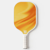 Minimalistisch Sinaasappel en wit Modern Monogram Pickleball Paddle (Voorkant)
