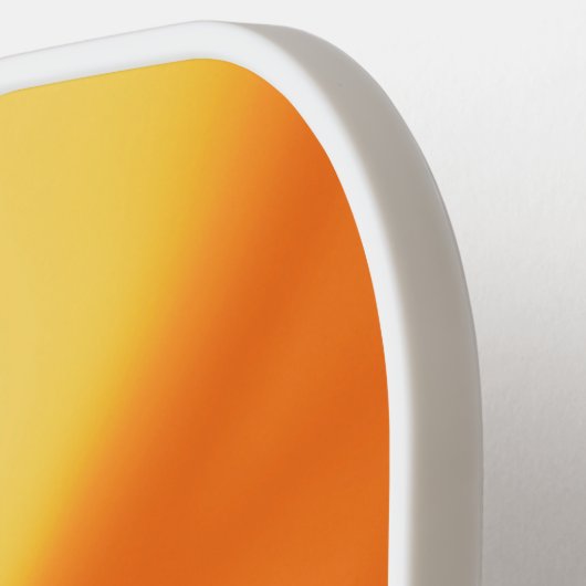 Minimalistisch Sinaasappel en wit Modern Monogram Pickleball Paddle (Links Detail)