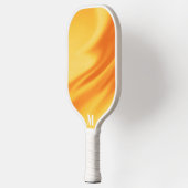 Minimalistisch Sinaasappel en wit Modern Monogram Pickleball Paddle (Links)