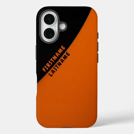 Minimalistisch Sinaasappel en zwart Abstract Case-Mate iPhone Case (Achterkant)