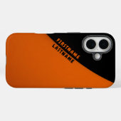 Minimalistisch Sinaasappel en zwart Abstract Case-Mate iPhone Case (Achterkant (horizontaal))