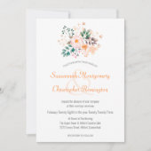 Minimalistisch Sinaasappel met bovengrens Kaart (Voorkant)