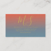 Minimalistisch Sinaasappel met dubbellaagse goudol Visitekaartje (Achterkant)