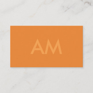 Minimalistisch Sinaasappel monogram Visitekaartje