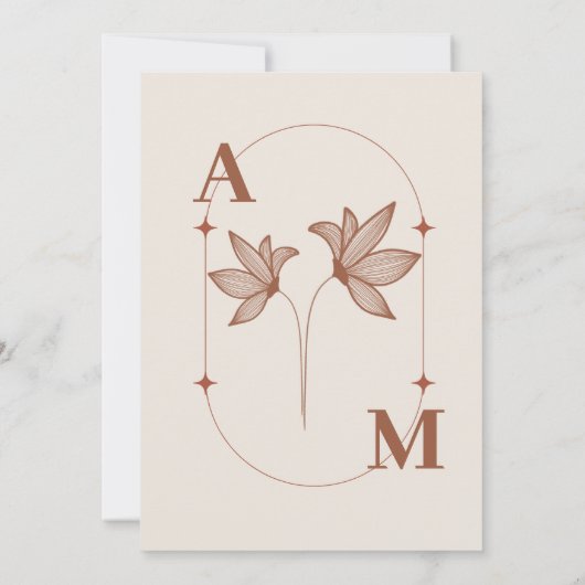 Minimalistisch Sinaasappel teracotta bruilding IV Kaart (Achterkant)