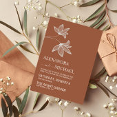 Minimalistisch Sinaasappel teracotta bruilding IV Kaart