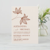 Minimalistisch Sinaasappel teracotta bruiloft door Kaart (Staand voorkant)