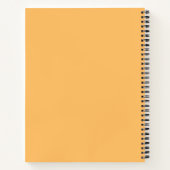 minimalistisch Sinaasappel van pastel Notitieboek (Achterkant)