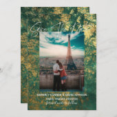 minimalistisch |Sla de datum op | Faux Gold Marble Save The Date (Voorkant / Achterkant)