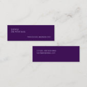Minimalistisch slank paarse mini visitekaartje (Voorkant / Achterkant)
