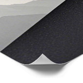 Minimalistisch Slank wolf silhouet huilen Poster (Hoek)