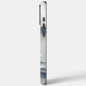 Minimalistisch Slate Blue Wave-ontwerp,  Case-Mate iPhone Case (Achterkant / Links)