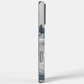 Minimalistisch Slate Blue Wave-ontwerp,  Case-Mate iPhone Case (Achterkant / Rechts)