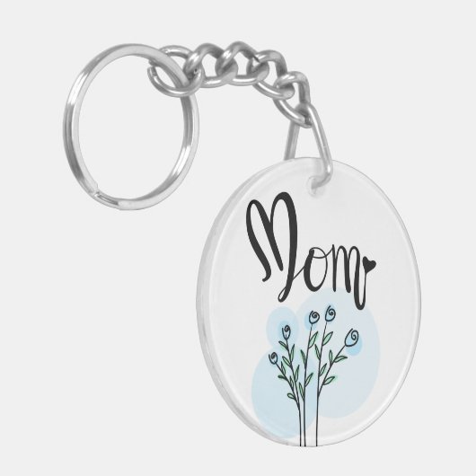 Minimalistisch Sleutelhanger Bloom & Grow (Voorkant Links)