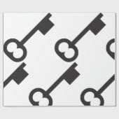 Minimalistisch  sleutelsilhouet cadeaupapier (Vlak)