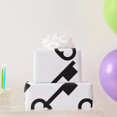 Minimalistisch  sleutelsilhouet cadeaupapier
