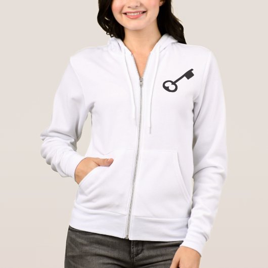 Minimalistisch  sleutelsilhouet hoodie (Voorkant)