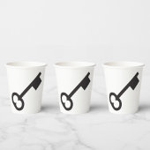 Minimalistisch sleutelsilhouet papieren bekers