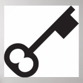 Minimalistisch sleutelsilhouet poster (Voorkant)