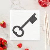 Minimalistisch  sleutelsilhouet servet