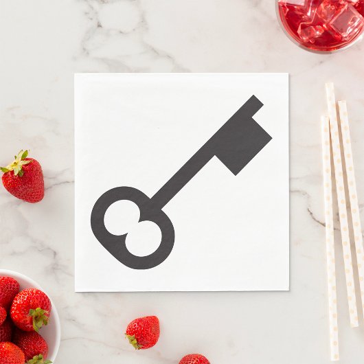 Minimalistisch  sleutelsilhouet servet