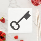 Minimalistisch  sleutelsilhouet servet (Insitu)