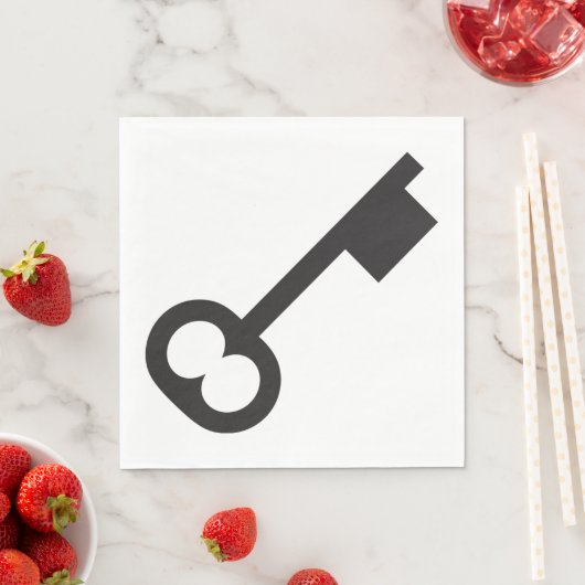 Minimalistisch  sleutelsilhouet servet (Insitu)