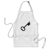 Minimalistisch sleutelsilhouet standaard schort (Voorkant)