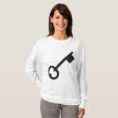 Minimalistisch sleutelsilhouet t-shirt (Voorkant volledig)