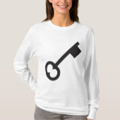 Minimalistisch sleutelsilhouet t-shirt (Voorkant)