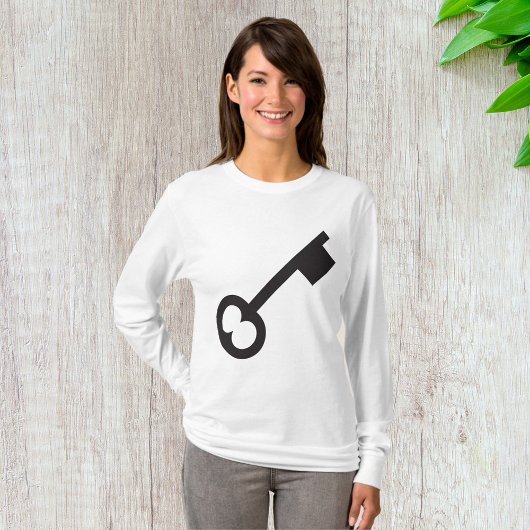 Minimalistisch sleutelsilhouet t-shirt
