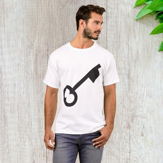 Minimalistisch  sleutelsilhouet t-shirt