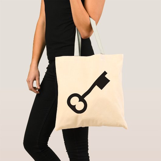 Minimalistisch  sleutelsilhouet tote bag
