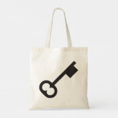 Minimalistisch  sleutelsilhouet tote bag (Achterkant)
