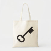 Minimalistisch  sleutelsilhouet tote bag (Voorkant)