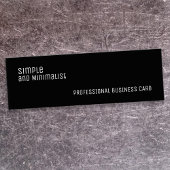 Minimalistisch slim zwart mini visitekaartje