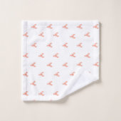 Minimalistisch Small Red Lobster Patroon Bad Handdoek (Wasdoekje)