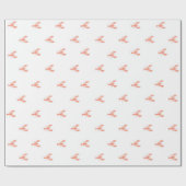 Minimalistisch Small Red Lobster Patroon Cadeaupapier (Vlak)