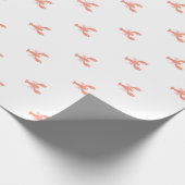 Minimalistisch Small Red Lobster Patroon Cadeaupapier (Hoek)
