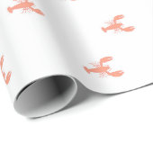 Minimalistisch Small Red Lobster Patroon Cadeaupapier (Rol Hoek)