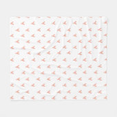 Minimalistisch Small Red Lobster Patroon Fleece Deken (Voorkant (Horizontaal))