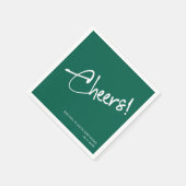Minimalistisch smaragdgroen verjaardagsfeestpapier servet (Hoek)