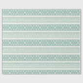 Minimalistisch sneeuwvlokpatroon op Mint Green Wra Cadeaupapier (Vlak)