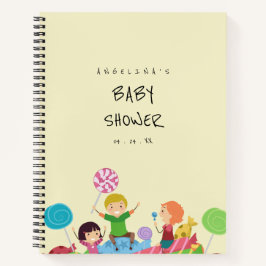 Minimalistisch Snoep Baby shower Geschenklijst Not Notitieboek