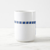 Minimalistisch Snowman Blue Grey Scarf Winter Koffiemok (Center)