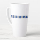 Minimalistisch Snowman Blue Grey Scarf Winter Latte Mok (Linkerhoek)