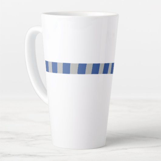 Minimalistisch Snowman Blue Grey Scarf Winter Latte Mok (Linkerhoek)