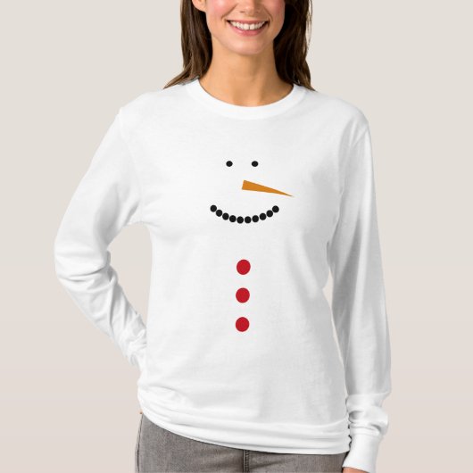 Minimalistisch Snowman T-shirt (Voorkant)